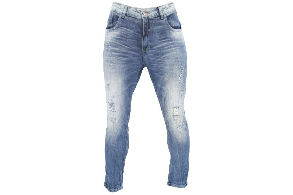 Calça Jeans Rock & Soda Rasgos Azul - Masculino